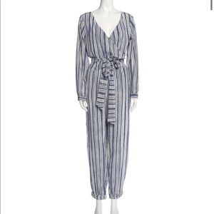 Calypso Silk Jumpsuit with Wrap Tie, size small
